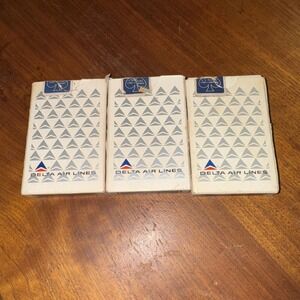 Vintage DELTA‎ AIRLINES PLAYING CARDS CARDS Lot Of 3